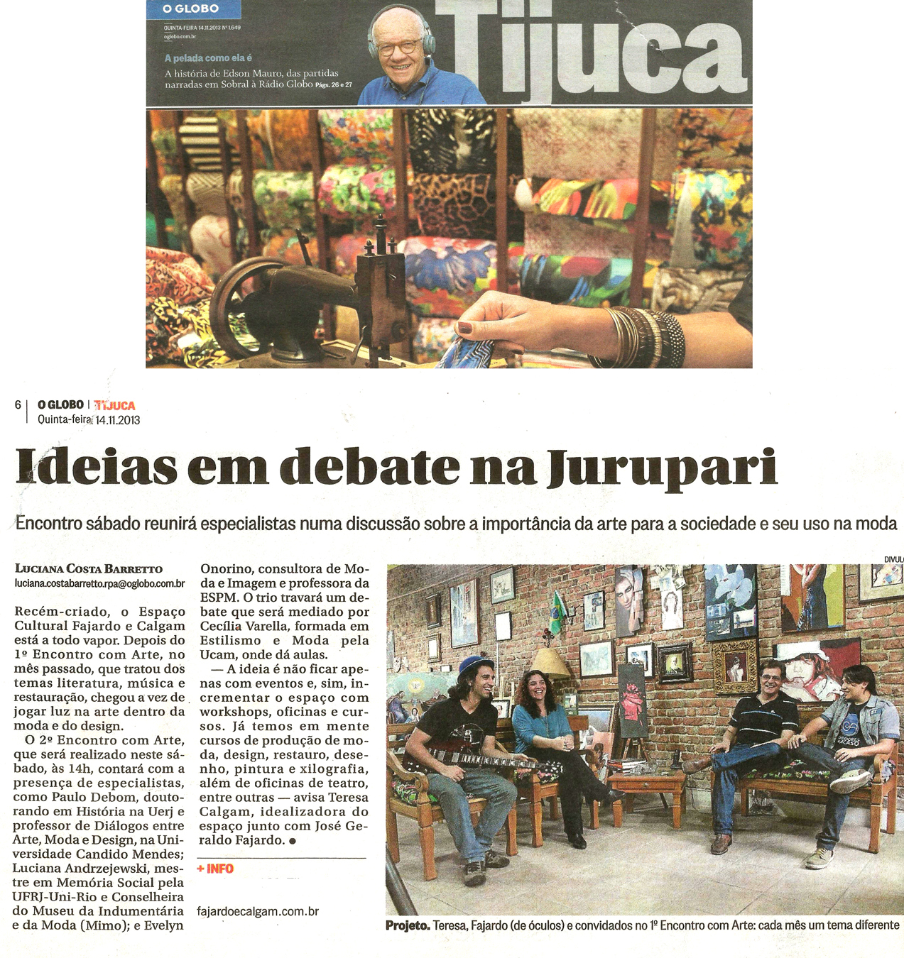 Globo Tijuca 141113 - Enc com Arte seg edição